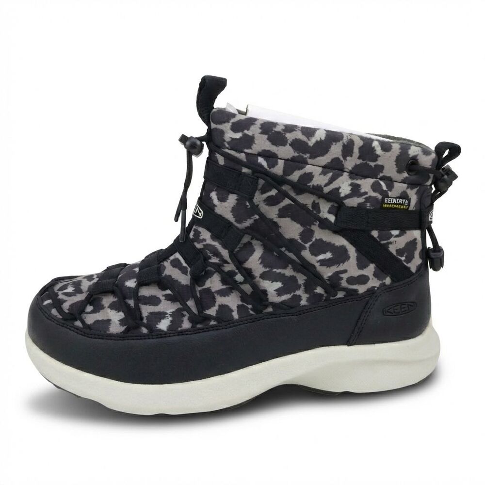 Keen Women's US Size 7 Uneek SNK II Waterproof Chukka Boots Black Animal Print